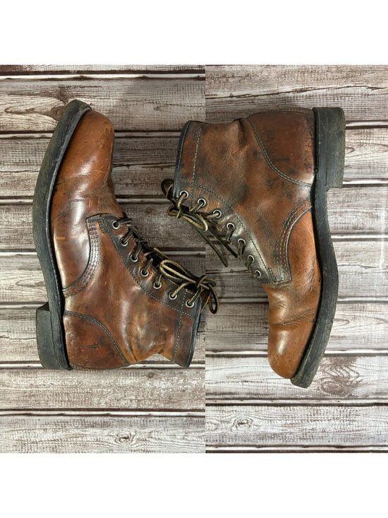 Frye Prison leather Boot Size 9 M color brandy Made In USA main image 5